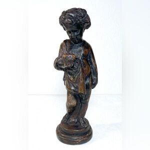 Attila’s Original Repro Cast Stone Boy With Nest EV-33